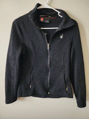 Spyder Core Sweater Black Full-Zip Knit Jacket Women’s M/M